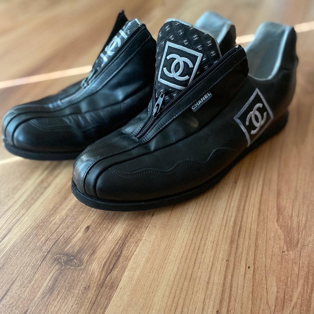 Vintage CHANEL sport zip-up sneakers